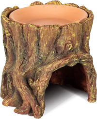 REPTIZOO Reptile Hide Cave Resin Moisture Keeping Reptile Cave