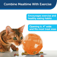 PetSafe Slimcat Feeder Ball Cat Toy - Orange / 1 Count (Pack of 1) - image 4