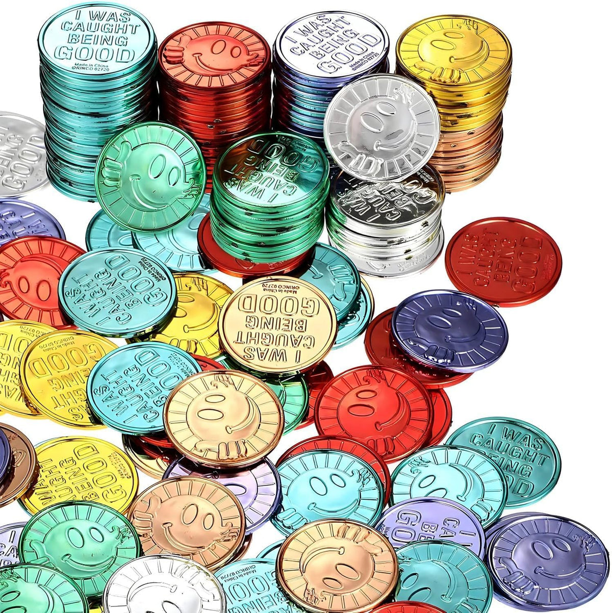Fun Express Caught Being Good Coins, Reward Jar Classroom Tokens