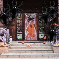 YOTHORN 6 pack black 33 inch spider foil balloons for Halloween - view 5