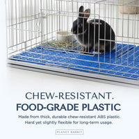 Premium Plastic Rabbit Cage Mats, 15x10 Mat - 15"L x 10"W / Blue - image 3
