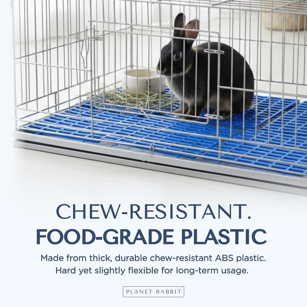 Premium Plastic Rabbit Cage Mats, 15x10 Mat - 15"L x 10"W / Blue - image 3