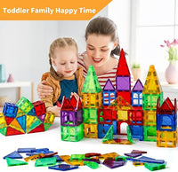 MAGBLOCK Magnetic Tiles Kids Toys, 120PCS 3D Magnetic Building Blocks Set Construction Toys Educational STEM Magnet Tiles for Kids Stacking Blocks Learning Gifts for Toddlers Boys Girls