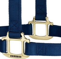 Weaver Equine Nylon Horse Halter, Triple-Ply Cheek Design, Original Non Adjustable Halters for Horses, Equine Tack,Average Size, Black