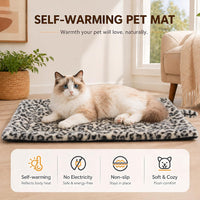 Self Warming Cat Pad for Cats and Dogs - 22 x 18 inch / Black/White - image 3