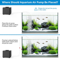 hygger Aquarium Air Pump, Quiet Adjustable Fish Tank Air Pump - 7W(Tank Up to 300 Gallon) - image 3