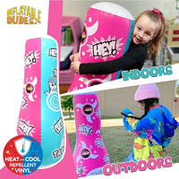 Inflatable Dudes kids punching bag bop bag, 47 inch, with sand-filled base in a ninja design - view 35
