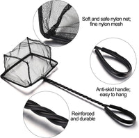 Mogoko 2 Pack Aquarium Net Fish Net Small Net Multi-Size Fine Mesh - 3. Black / 6 Inch - image 2