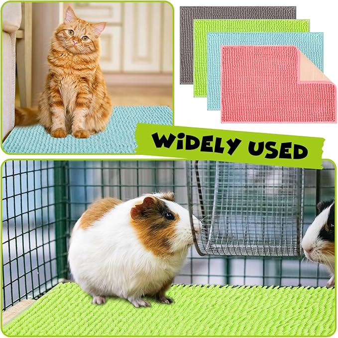 Barydat 8 Pcs Guinea Pig Cage Liner for Guinea Pig Cage Bedding Reusable Rabbit Mat Pad Washable Training Pad Animal Sleeping Bedding Mat