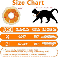 Soft Adjustable Recovery Collar - Comfortable Elizabethan Neck Protective Collar for Cats After Surgery (Orange, Small)