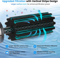 hygger Aquarium Double Sponge Filter: Upgraded Sponge Filter - Sponge S - image 3