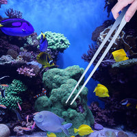 2PCS 15" Curved Stainless Steel Aquarium Reptile Feeding Tweezers – Essentials for Fish - image 2