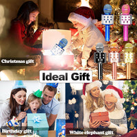 Microphone for Kids, Voice Changing Karaoke Micorphones Boys Girls Gifts for Kids Party Singing - Blue - image 2