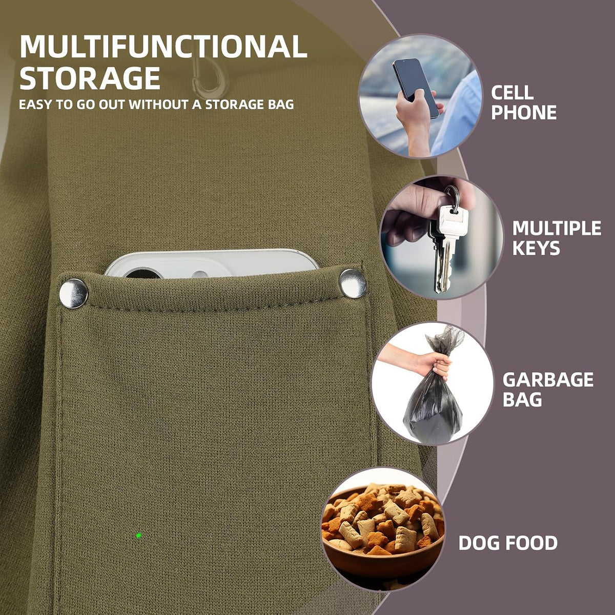 ARZQUT Dog and Cats Carrier Sling - Green - image 3