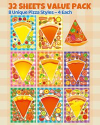30 Unicorn Make-a-Face Sticker Sheets for Kids – Fun for Kids & Family - Pizzas - image 2