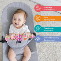 iGRATENS wooden baby bouncer toy bar with black and white pendants - view 8