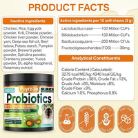 Cat Probiotics & FOS, Gut + Immune Support - 500 Chews Crunchy & Creamy Cheese Core, Probiotic for Digestive and Gut Health, Immunity, Constipation Relief for Cats Kittens - Chicken Shrimp
