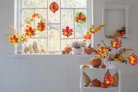 Renbuzhu fall leaf paper suncatcher craft kit with tissue paper and adhesive frames - view 39