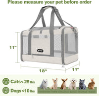 Cat Carrier 18x11x11 Top Load - Beige / 18.0"L x 11.0"W x 11.0"H - image 2