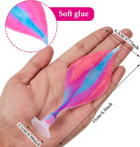 WILLBOND 2 Pcs Blue Pink Silicone Betta Fish Bed Leaf Hammock Betta - Blue, Pink - image 3