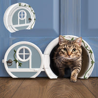 Gnome Door Cat Door for Interior Doors - Blue