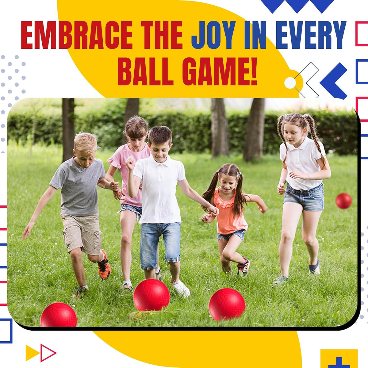 8.5-Inch Red Playground Balls for Kickball, Dodgeball & Recess – Fun for Kids & Family - 8.5 Inch - Pack of 4 - image 4