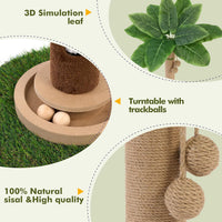 Tall Cat Scratching Post, Cat Toys - Green - image 3