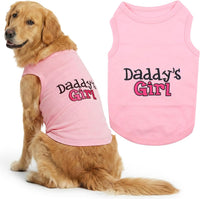 Parisian Pet Dog Shirt, 100% Cotton Shirts for Medium Dogs - Daddy's Girl / 4X-Large (65-110lbs)
