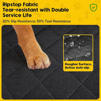 Tough Truck Dog Seat Cover for Back Seat, Dog Hammock for Car Extender with Hard Bottom,Rip-Stop 100% Waterproof Pet Seat Protector for F150/RAM1500/Silverado