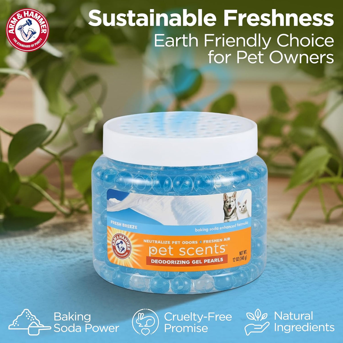 Arm & Hammer Pet Scents Deodorizing Gel Beads, Lavender Fields - Fresh Breeze / 12 Ounce (Pack of 1) - image 4