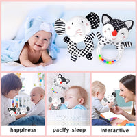 XIXILAND Baby Rattles 0-6 Months Newborn Toys Infant Toys 0-3 Months - Black and White - image 4