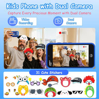 luluckck kids smart phone toy with 3.97 inch touchscreen in black and pink - view 4