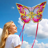 Xida Butterfly Kites for Kids and Adults Easy to Fly - 3 Pack (Delta+ Pink Butterfly+Octopus) - image 2
