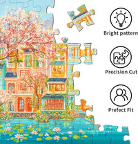Funny Dog Pizza Jigsaw Puzzles, Food Kitchen - Painted Boat - image 4