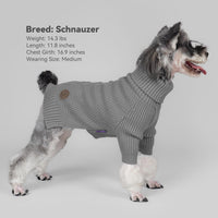 Dog Sweater Long Sleeve Warm Knit Sweaters for Small Dogs Cats Boy – Essentials for Dogs - Grey / X-Large - image 2
