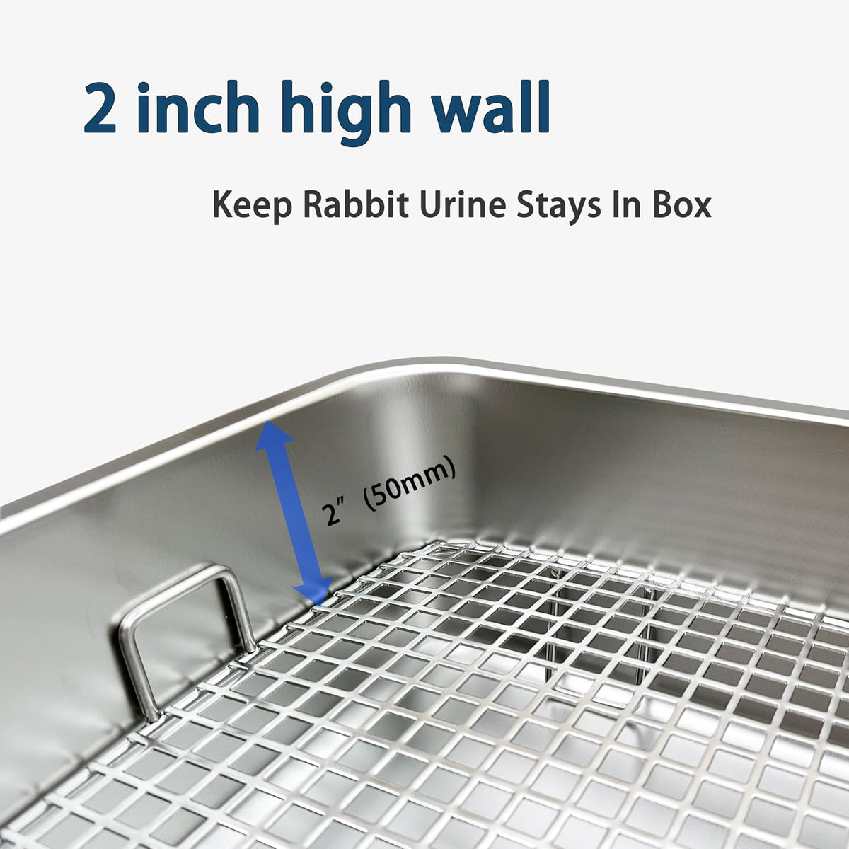 Large Stainless Steel Rabbit Litter Box - Small - image 4