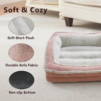 Cat Couch for Pets, Washable Cat Beds for Indoor Cats - Pink / 26"L x 20"W x 9"Th - image 2
