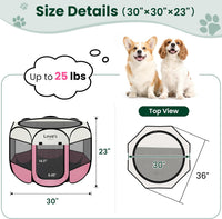 Love's cabin Pet Puppy Dog Playpen - Light Pink / 30.0"L x 30.0"W x 23.0"H - image 3