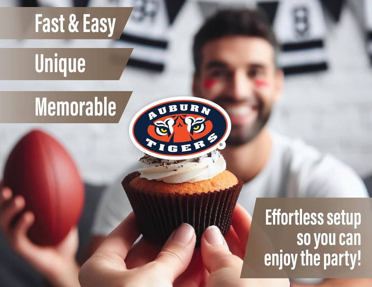 Ohio State Merch Cupcake Toppers & Decorations OSU Party Cake Decor - Auburn Tigers - image 3