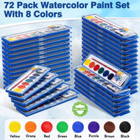 Jyusmile 36-pack washable watercolor paint set with 8 colors and a brush in each box - view 7