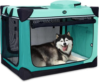 Ownpets Collapsible Dog Crate - Green / 42.0"L x 31.0"W x 31.0"H