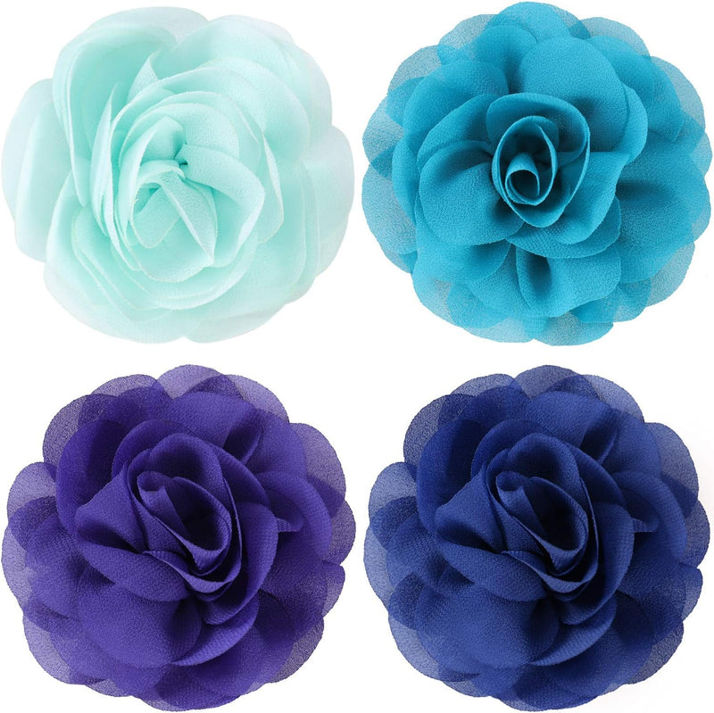 WILLBOND 4pcs Dog Collar Flower PET Bow Accessories – Essentials for Dogs - 4 Colors Style 3