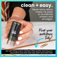 ExcelMark Round Teacher Stamp, RED Ink - HAPPY SUN - image 3