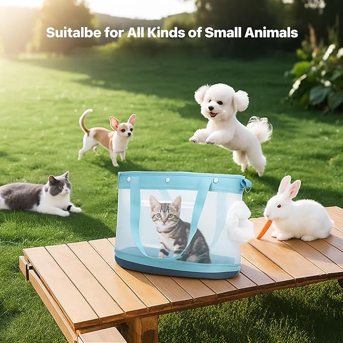 Dog Purse Carrier for Small Dogs Cat Kitty Puppy Rabbit Bunny Dog Cat Bag Carrier for Animals up to 22lbs Soft Sided Collapsible Pet Carrier Sling for Outing Travel Vet-Gray