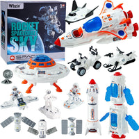 Wbzle space shuttle toy and rocket playset with astronauts, light and sound - view 7