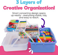 Blue Squid Arts & Crafts Box- 2800+ pcs Deluxe Craft Supplies Box - Craft Box Purple - image 2