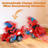 Transforming Dinosaur Car Toy for Kids 3-5 - Red-2 - image 2