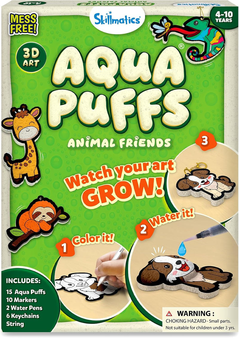 Skillmatics Aqua Puffs Unicorns, Stocking Stuffer for Kids - Animals