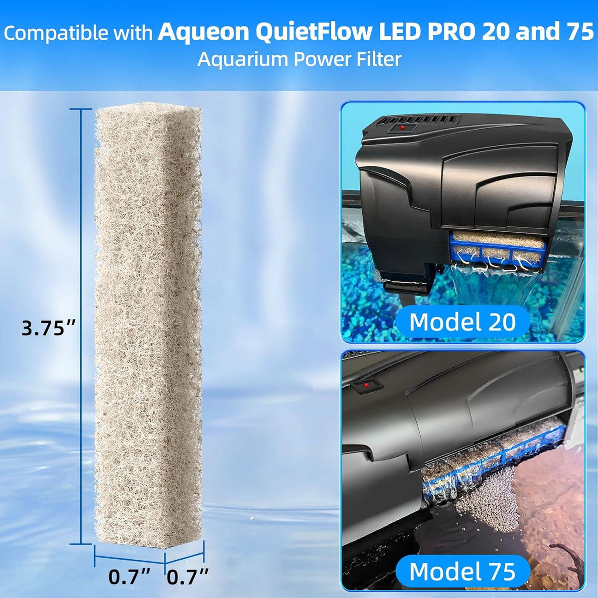 AQUANEAT 12-pack ammonia reducer filter pads for Aqueon filters - view 2