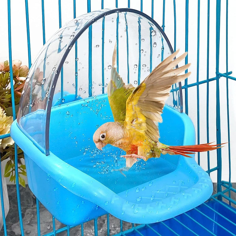 Bird Bath Box Hanging Birdbath Toy Parakeet Caged Bathing Tubs – Essentials for Birds
